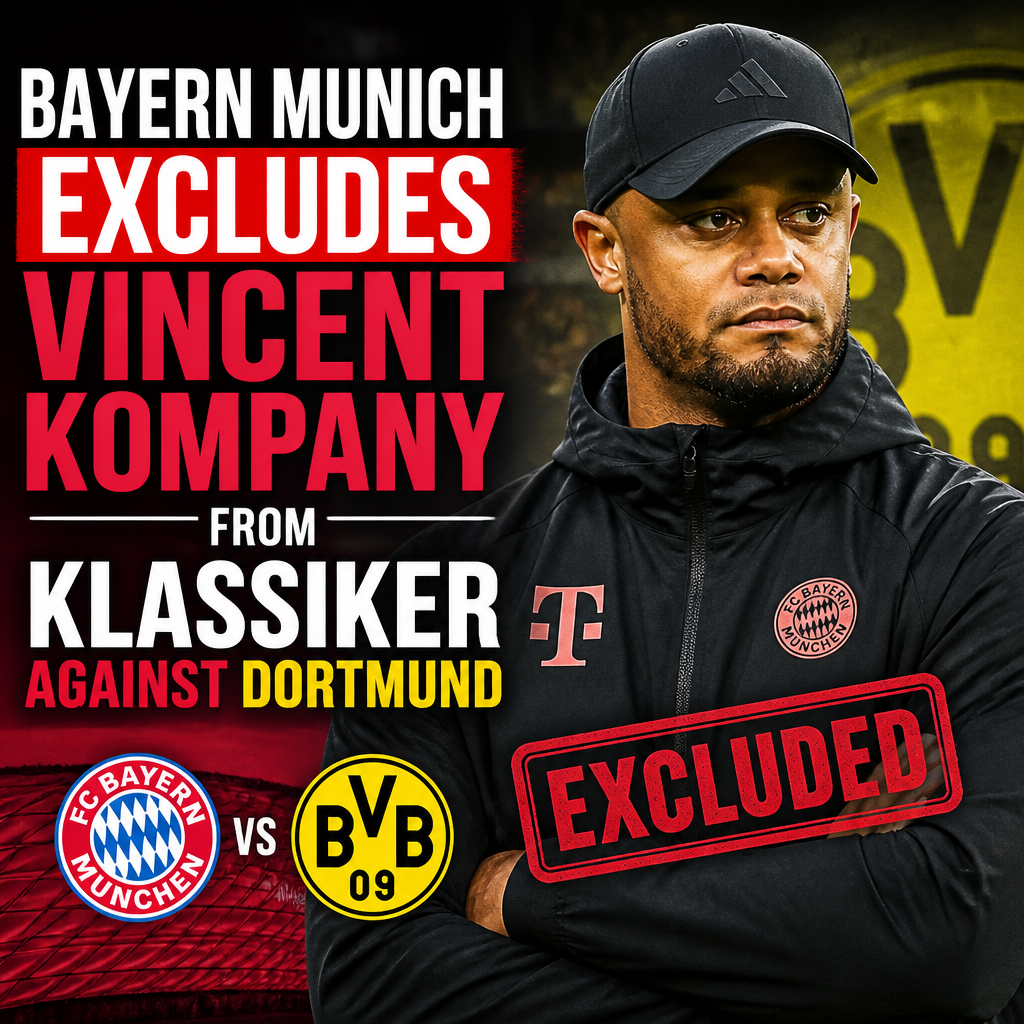 Vincent Kompany in Bayern Munich kit, excluded from the Klassiker match against Borussia Dortmund.