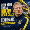 Dirk Kuyt poses in Fenerbahçe gear, named interim head coach after Kartal's resignation.