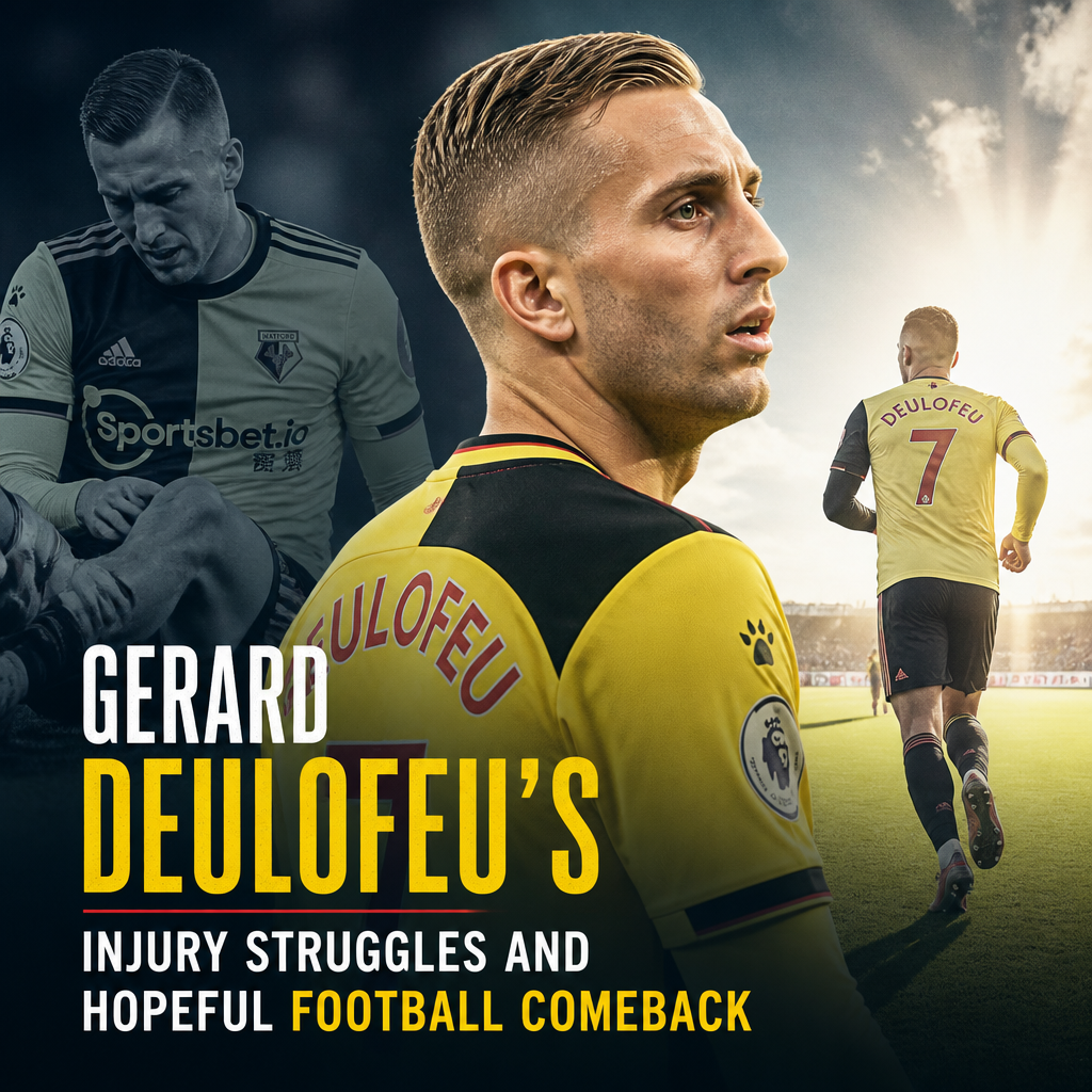 Gerard Deulofeu in action on the football field, showing determination during his injury comeback.
