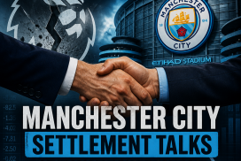 Manchester City officials discussing settlement talks with the Premier League amid financial charges controversy.