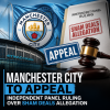 Manchester City announces appeal against ruling on sham deals allegations in a press conference setting.