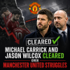 Michael Carrick and Jason Wilcox pictured together, both appearing serious and focused.