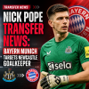 Nick Pope in Newcastle United kit, linked with transfer to Bayern Munich as goalkeeper target.