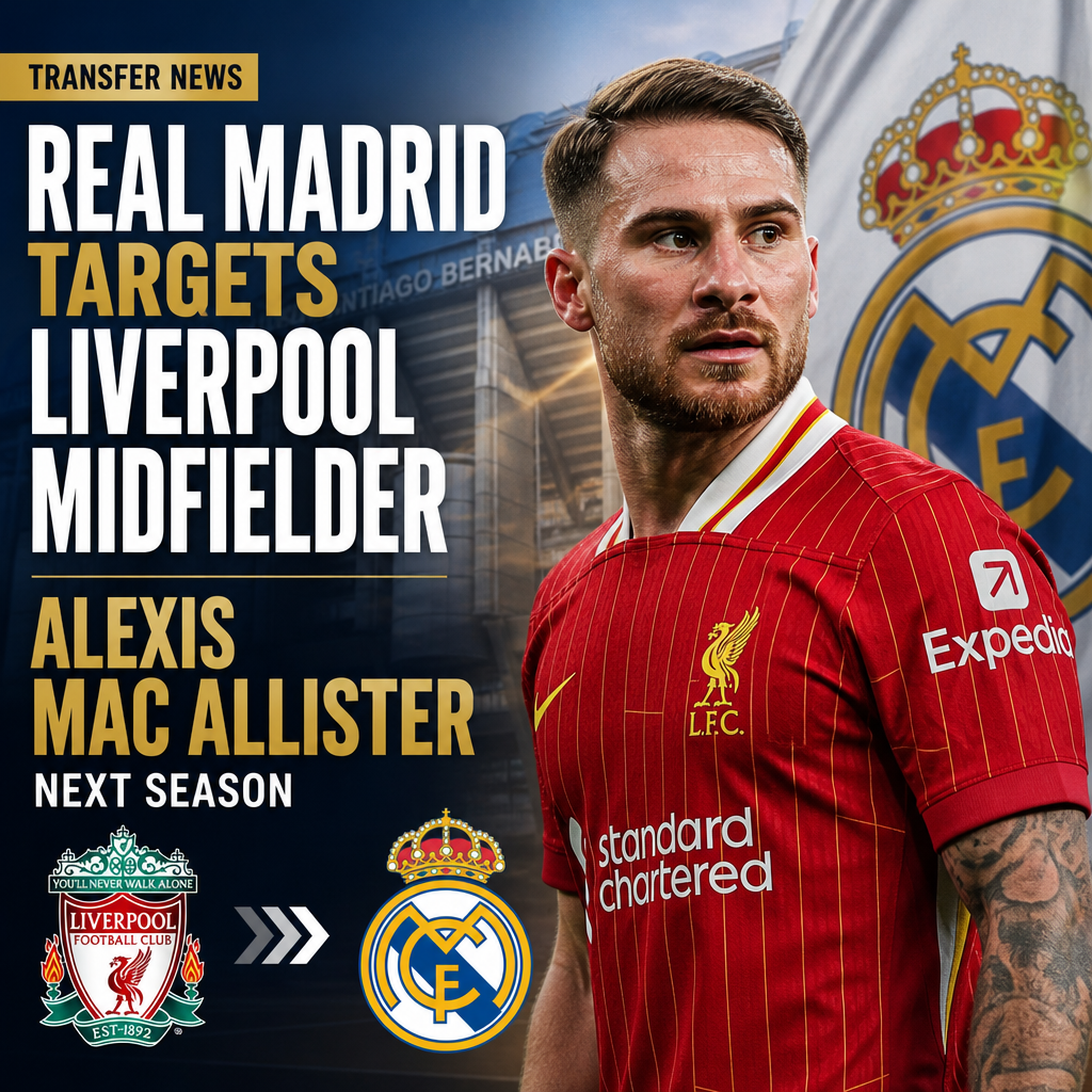 Alexis Mac Allister in action wearing a Liverpool jersey during a football match.