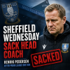 Henrik Pedersen looks concerned as Sheffield Wednesday sacks him after poor League One performance.