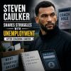 Steven Caulker sitting in a studio, sharing his struggles with unemployment after coaching career ended.