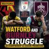 Watford and Burnley players show frustration on the pitch during a challenging Sky Bet Championship season.